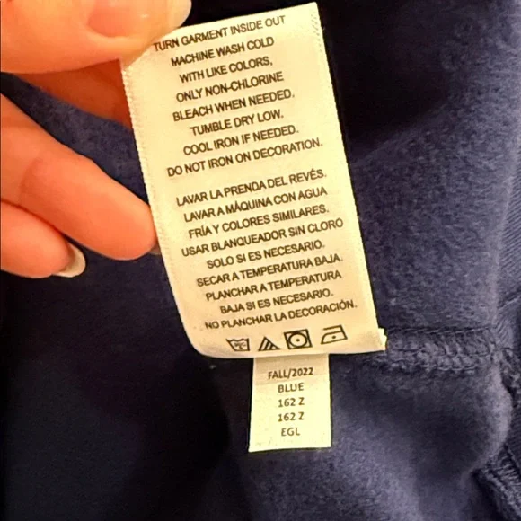 NWT Life Is Good Men's Blue Crewneck Sweatshirt This is how I roll golf Large - Picture 9 of 9